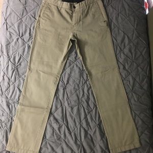 Beige Volcolm Brand fitted slacks